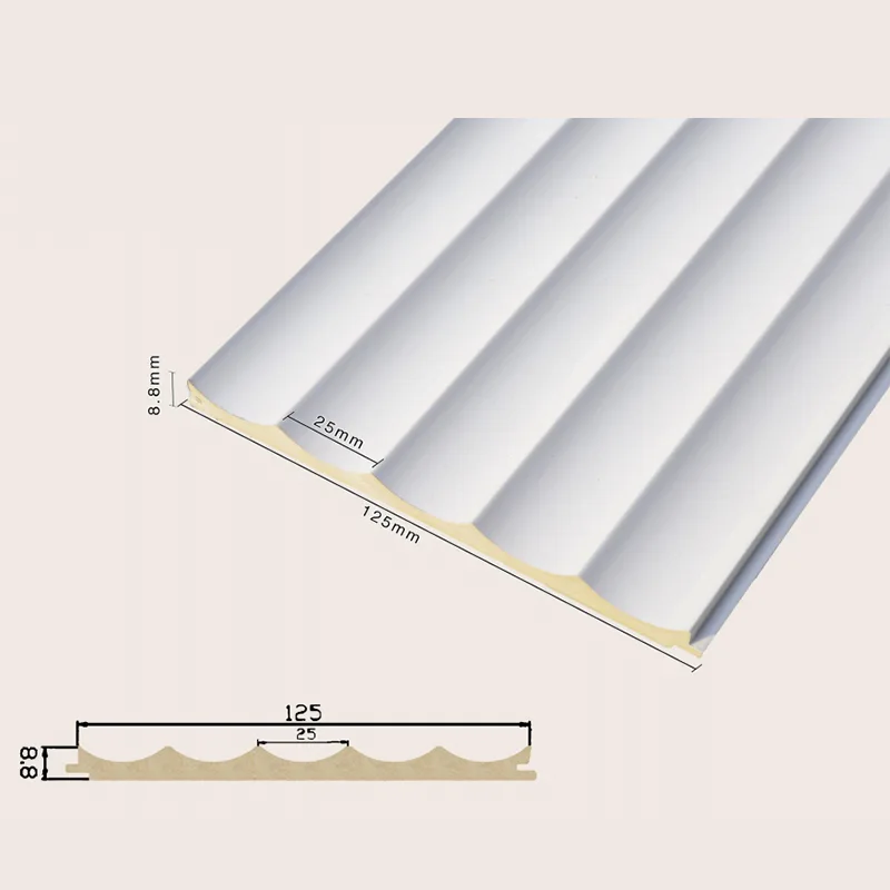 125 Bərk Girintili 5-Gridli Yivli Divar Paneli